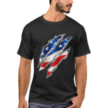 Patriotic Clawmarks T - Shirt
