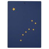 Patriotic Clipboard mit der Flagge von Alaska, USA Klemmbrett (Rückseite)