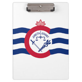 Patriotic Clipboard mit der Flagge von Cincinnati, Klemmbrett