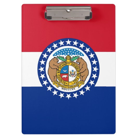 Patriotic Clipboard mit der Flagge von Missouri, U Klemmbrett (Vorderseite)