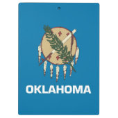 Patriotic Clipboard mit der Flagge von Oklahoma, U Klemmbrett (Rückseite)