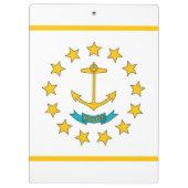 Patriotic Clipboard mit der Flagge von Rhode Islan Klemmbrett (Rückseite)