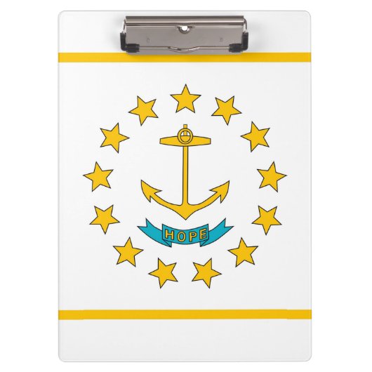 Patriotic Clipboard mit der Flagge von Rhode Islan Klemmbrett (Vorderseite)