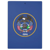 Patriotic Clipboard mit der Flagge von Utah, USA Klemmbrett (Rückseite)