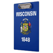 Patriotic Clipboard mit der Flagge von Wisconsin,  Klemmbrett (Links)