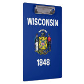 Patriotic Clipboard mit der Flagge von Wisconsin,  Klemmbrett (Rechts)