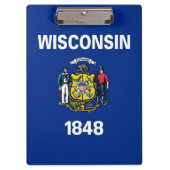 Patriotic Clipboard mit der Flagge von Wisconsin,  Klemmbrett (Vorderseite)