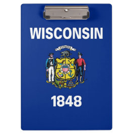 Patriotic Clipboard mit der Flagge von Wisconsin,  Klemmbrett