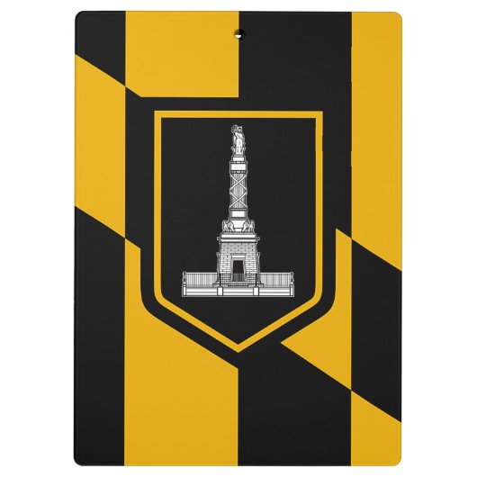 Patriotic Clipboard mit Flagge von Baltimore, USA Klemmbrett (Rückseite)