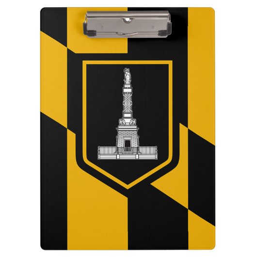 Patriotic Clipboard mit Flagge von Baltimore, USA Klemmbrett (Vorderseite)