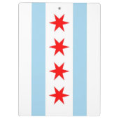Patriotic Clipboard mit Flagge von Chicago City, U Klemmbrett (Rückseite)