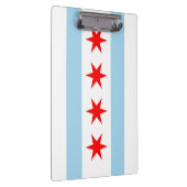 Patriotic Clipboard mit Flagge von Chicago City, U Klemmbrett (Rechts)