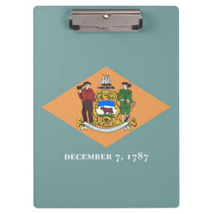 Patriotic Clipboard mit Flagge von Delaware, USA Klemmbrett