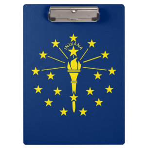 Patriotic Clipboard mit Flagge von Indiana, USA Klemmbrett
