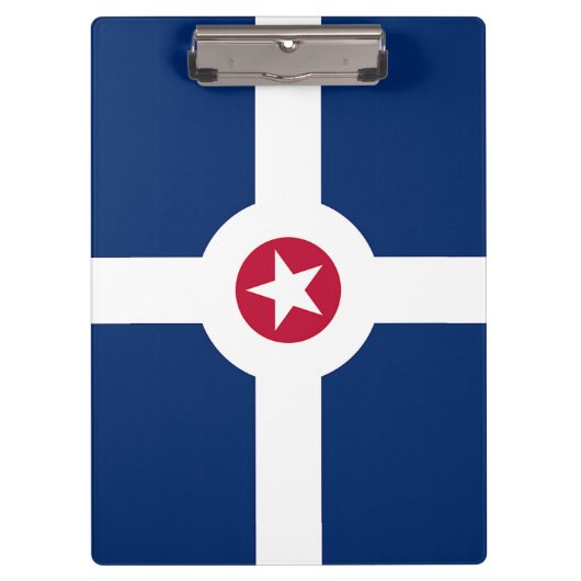 Patriotic Clipboard mit Flagge von Indianapolis, U Klemmbrett (Vorderseite)