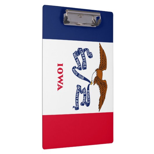 Patriotic Clipboard mit Flagge von Iowa, USA Klemmbrett (Rechts)