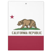 Patriotic Clipboard mit Flagge von Kalifornien, US Klemmbrett (Rückseite)