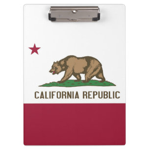Patriotic Clipboard mit Flagge von Kalifornien, US Klemmbrett