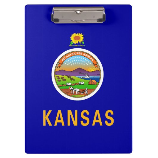 Patriotic Clipboard mit Flagge von Kansas, USA Klemmbrett (Vorderseite)