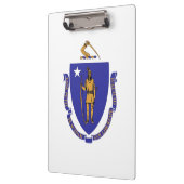 Patriotic Clipboard mit Flagge von Massachusetts U Klemmbrett (Links)
