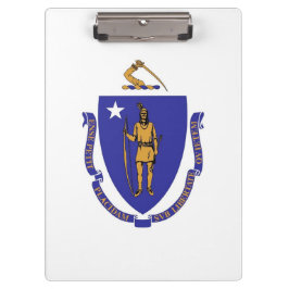 Patriotic Clipboard mit Flagge von Massachusetts U Klemmbrett