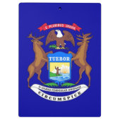 Patriotic Clipboard mit Flagge von Michigan, USA Klemmbrett (Rückseite)