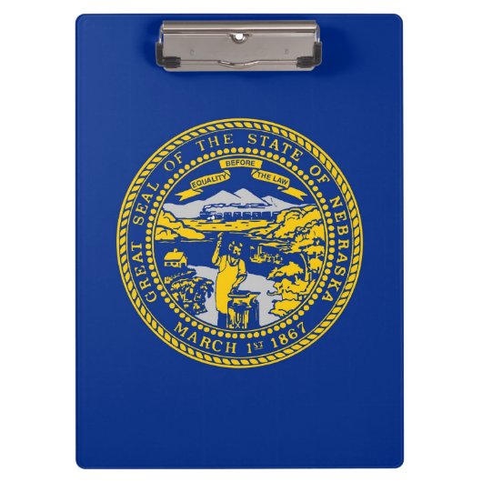 Patriotic Clipboard mit Flagge von Nebraska, USA Klemmbrett (Vorderseite)