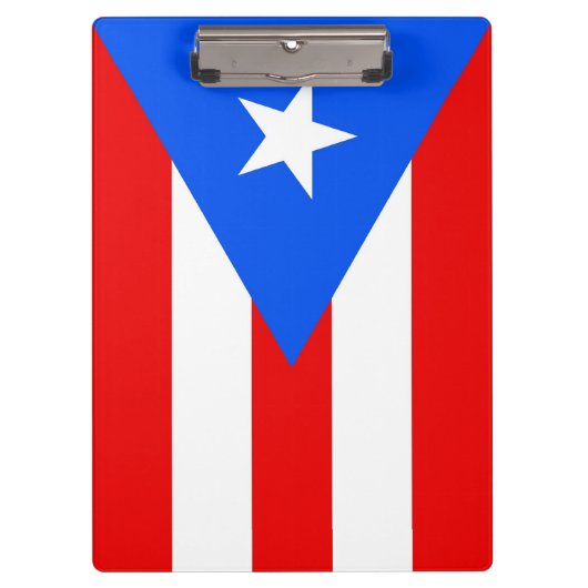 Patriotic Clipboard mit Flagge von Puerto Rico, US Klemmbrett (Vorderseite)
