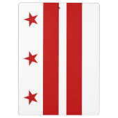 Patriotic Clipboard mit Flagge von Washington DC U Klemmbrett (Rückseite)