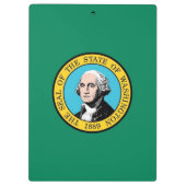 Patriotic Clipboard mit Flagge von Washington, USA Klemmbrett (Rückseite)