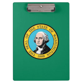 Patriotic Clipboard mit Flagge von Washington, USA Klemmbrett