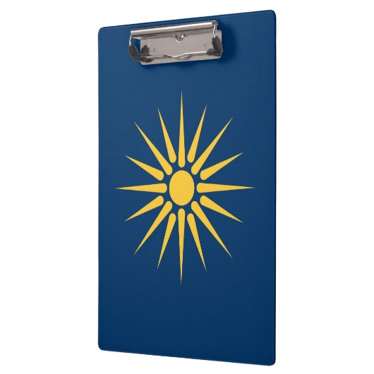 Patriotic Clipboard with flag of Macedonia, Greece Klemmbrett (Links)