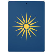 Patriotic Clipboard with flag of Macedonia, Greece Klemmbrett (Rückseite)