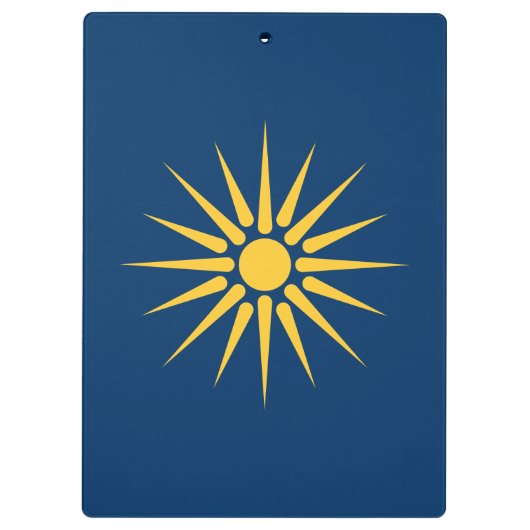 Patriotic Clipboard with flag of Macedonia, Greece Klemmbrett (Rückseite)