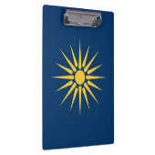 Patriotic Clipboard with flag of Macedonia, Greece Klemmbrett (Rechts)