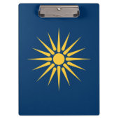 Patriotic Clipboard with flag of Macedonia, Greece Klemmbrett (Vorderseite)