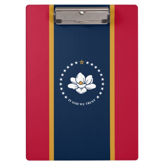 Patriotic Clipboard with flag of Mississippi, USA Klemmbrett (Vorderseite)