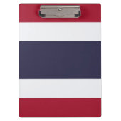 Patriotic Clipboard with flag of Thailand Klemmbrett (Vorderseite)