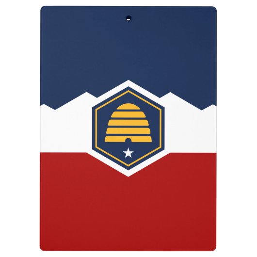 Patriotic Clipboard with flag of Utah, USA Klemmbrett (Rückseite)