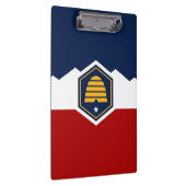 Patriotic Clipboard with flag of Utah, USA Klemmbrett (Rechts)