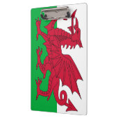 Patriotic Clipboard with flag of Wales, UK Klemmbrett (Links)