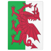 Patriotic Clipboard with flag of Wales, UK Klemmbrett (Rückseite)