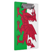 Patriotic Clipboard with flag of Wales, UK Klemmbrett (Rechts)
