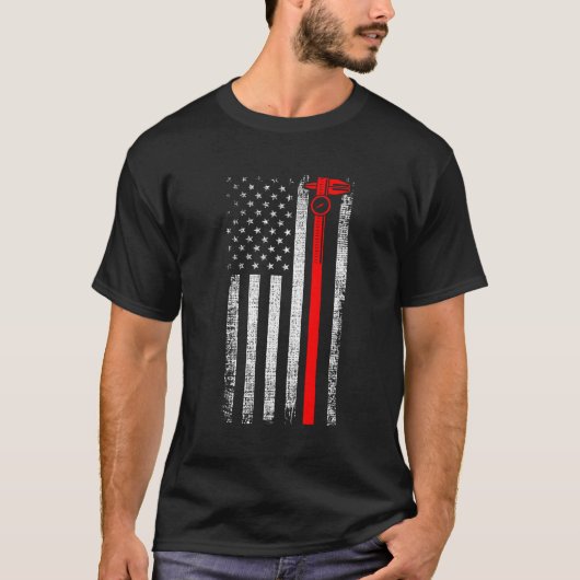 Patriotic CNC Machine Operator American US Flag Ma T-Shirt (Vorderseite)