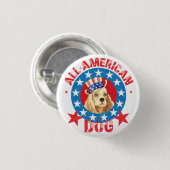 Patriotic Cocker Button (Vorne & Hinten)