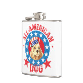 Patriotic Cocker Flachmann (Links)