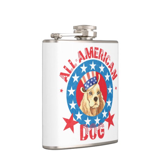 Patriotic Cocker Flachmann (Rechts)