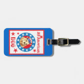 Patriotic Cocker Gepäckanhänger (Vorderseite horizontal)