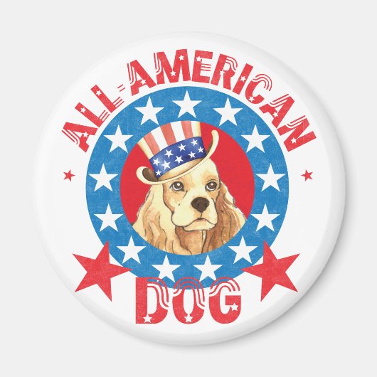 Patriotic Cocker Magnet (Vorne)
