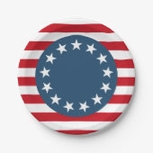 Patriotic Colonial USA Pappteller (Vorderseite)